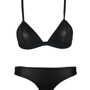 TRIANGL black leather bikini